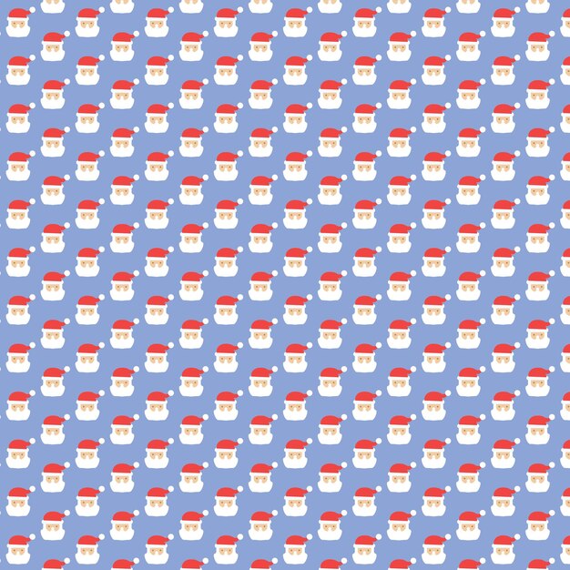 silueta blanca patrón santa claus icono ilustración fondo
