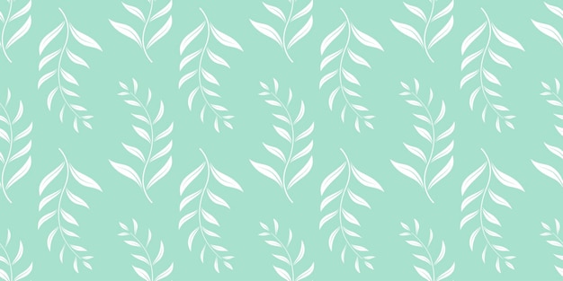 Silueta blanca de ramas de follaje sobre un fondo verde claro