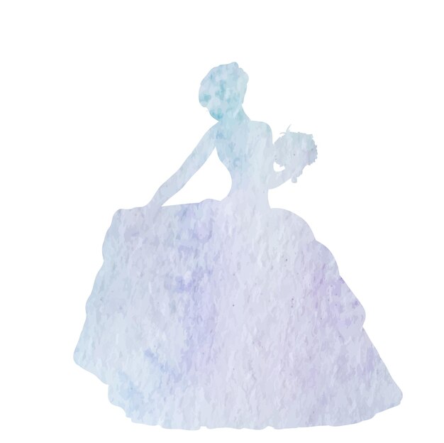 silueta, de, boda, novia