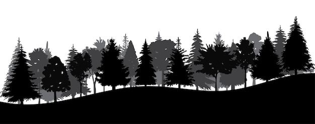 Vector silueta bosque parque diseño vector aislado