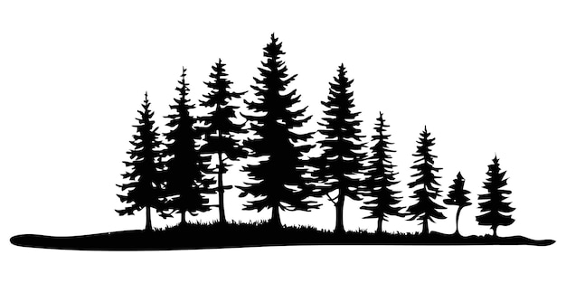 Silueta del bosque
