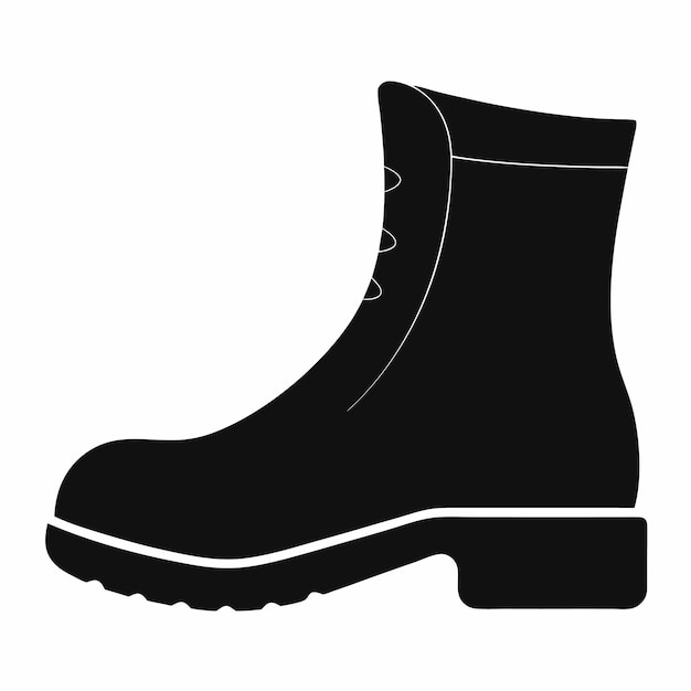 Silueta de botas duraderas