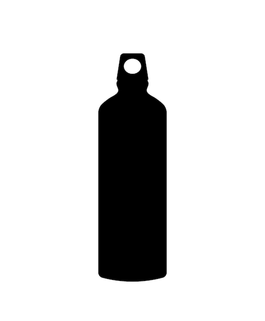Silueta de botella de agua de acero inoxidable icono de botella deportiva de limonada de agua inoxidable
