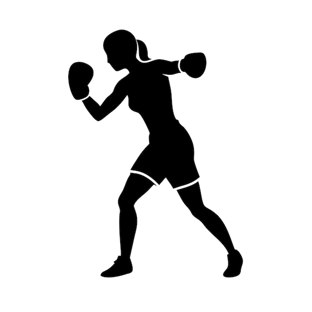 una silueta de un boxeador con las palabras boxeador en la espalda