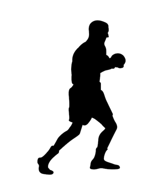 Silueta de boxeadores