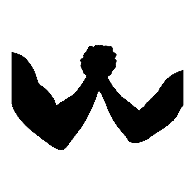 Silueta del brazo de lucha