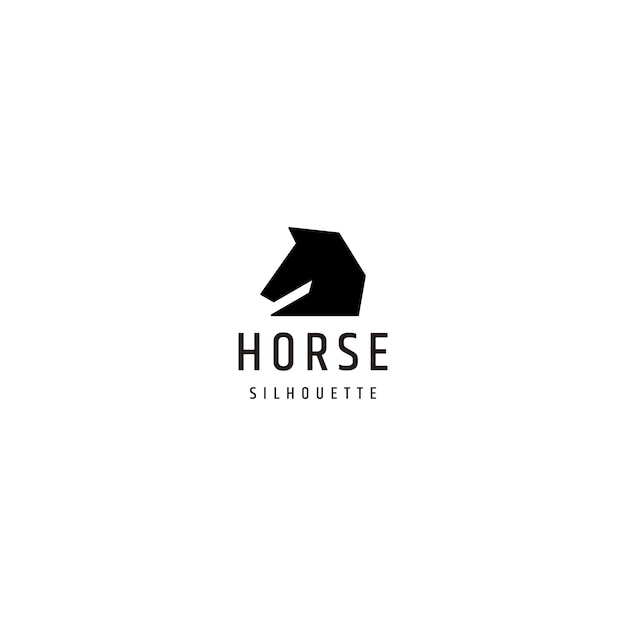 Silueta, caballo, logotipo, icono, diseño