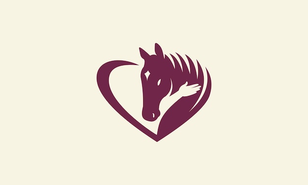 silueta, caballo, y, mano, logotipo