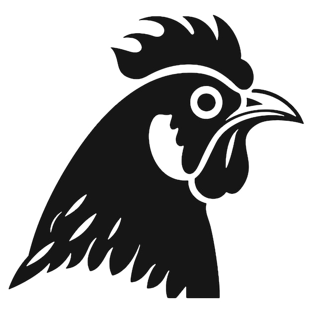 Silueta de la cabeza del gallo