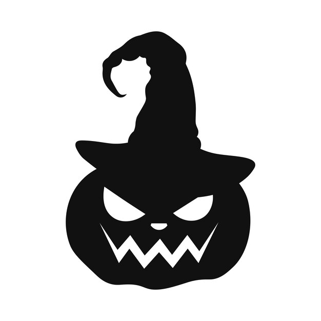 La silueta de la calabaza de Halloween es aterradora