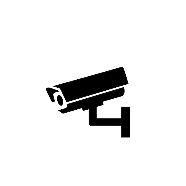 Silueta de la cámara CCtv Diseño vectorial de la cámara de seguridad Icono del logotipo CCtv