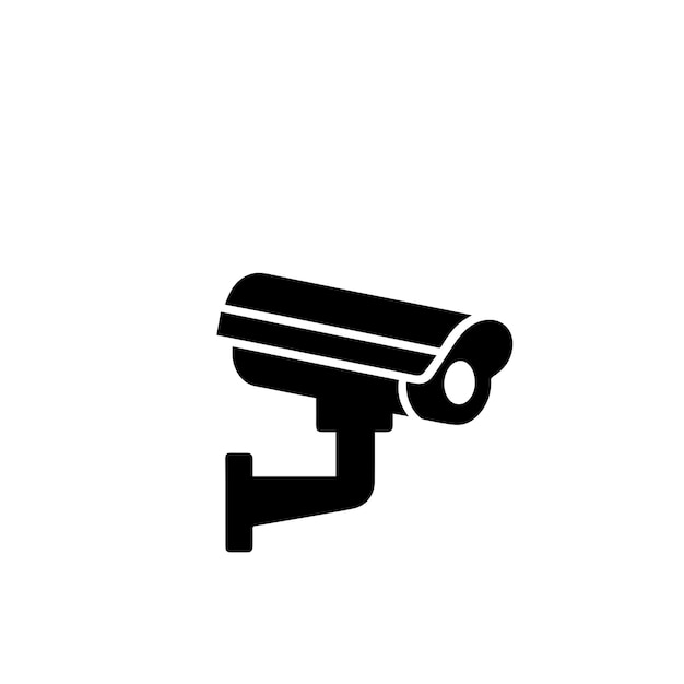 Silueta de la cámara CCtv Diseño vectorial de la cámara de seguridad Icono del logotipo CCtv