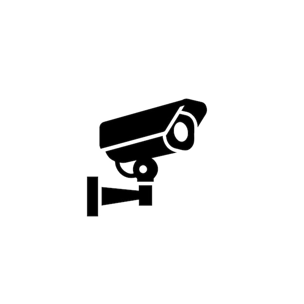 Silueta de la cámara CCtv Diseño vectorial de la cámara de seguridad Icono del logotipo CCtv