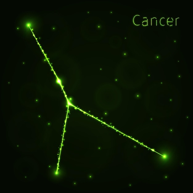 Silueta de cáncer de luces