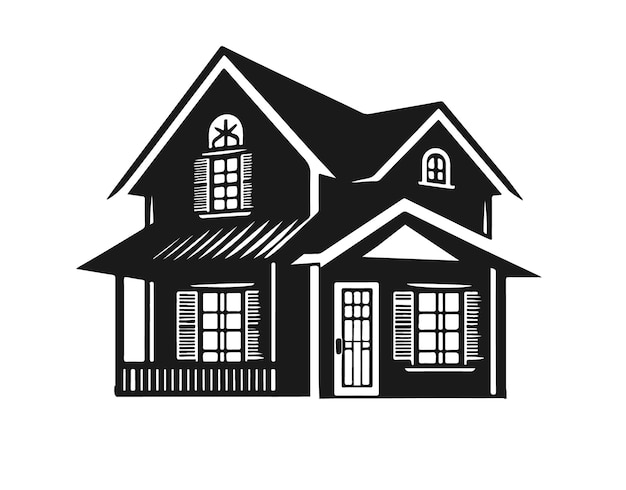 Silueta de la casa Diseño plano Icono