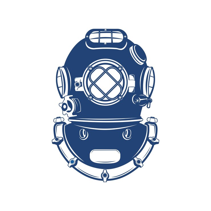 Silueta de casco de buceo