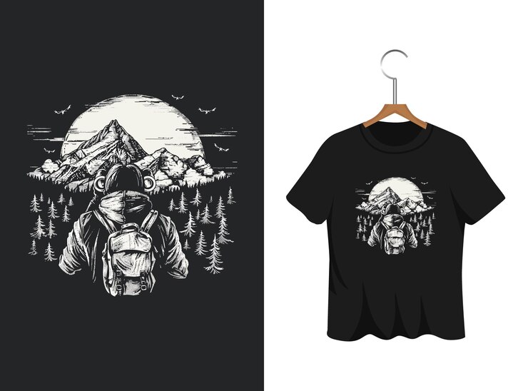 silueta de caza diseño de camiseta obra de arte
