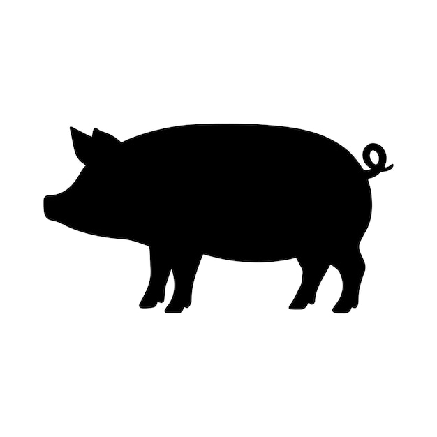 La silueta de un cerdo