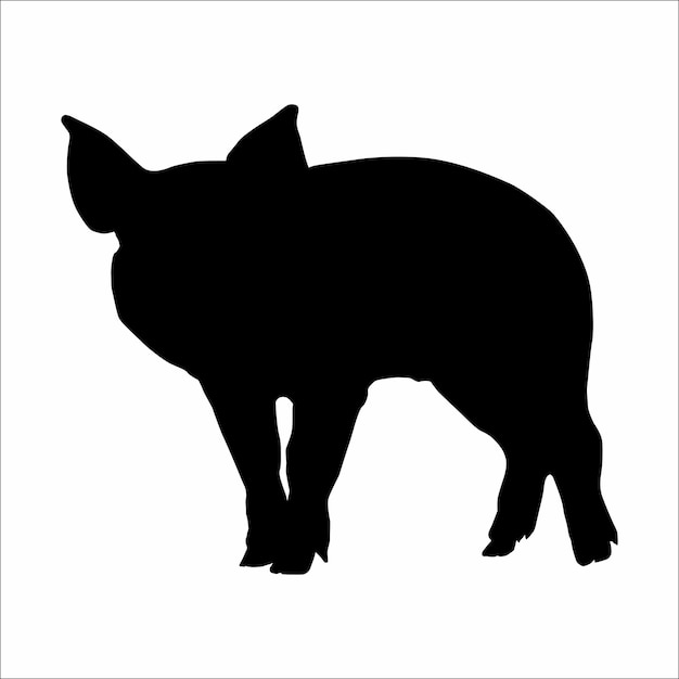 Vector silueta de un cerdo