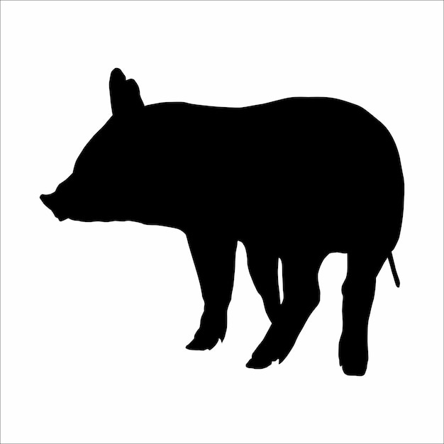 Vector silueta de un cerdo