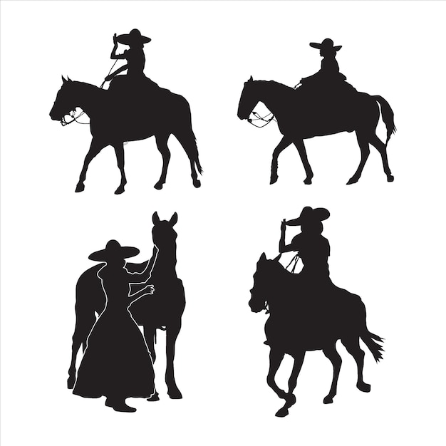 La silueta de Charro a caballo Un estudio de la gracia ecuestre