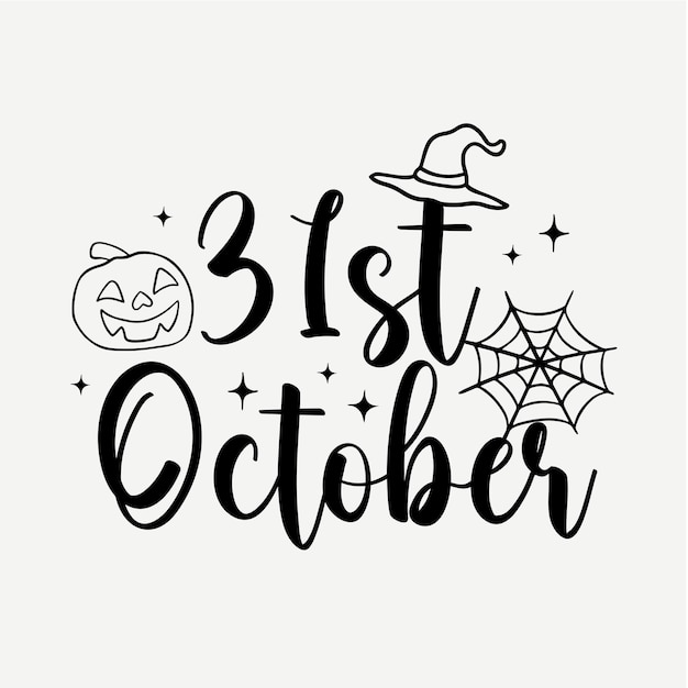 Silueta de cita de Halloween del 31 de octubre