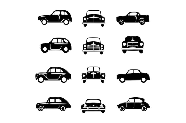 y la silueta clásica de la motocicleta retro vintage Ilustración vectorial