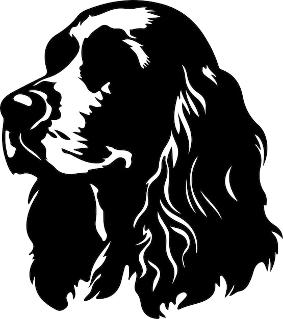 Vector la silueta de un cocker spaniel americano