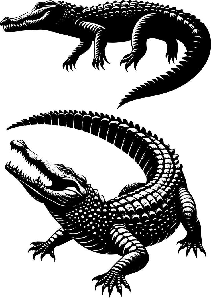 la silueta del cocodrilo