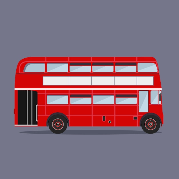 Silueta de color de autobuses de londres