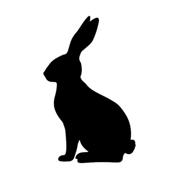 Vector silueta de un conejo de pascua