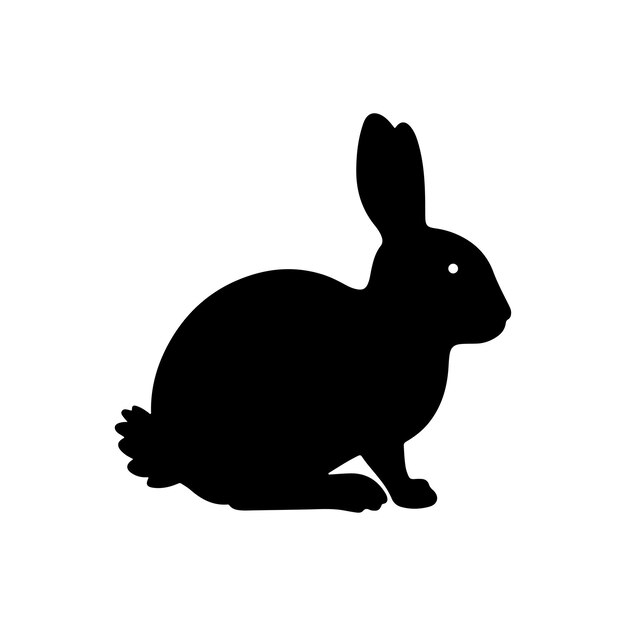 Silueta de un conejo sentado