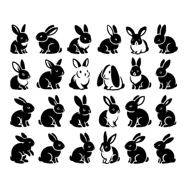 silueta de conejo