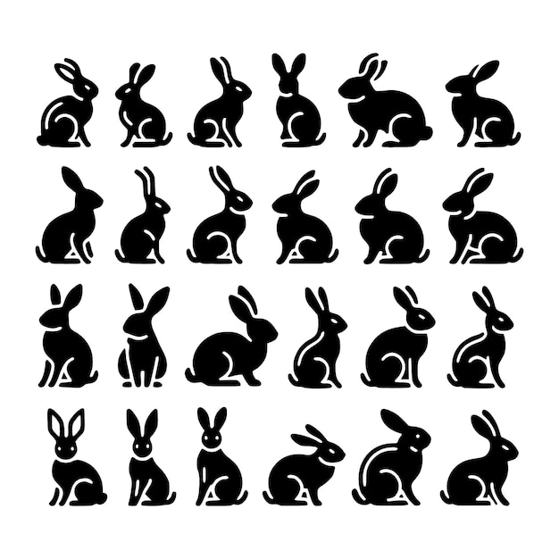 silueta de conejo