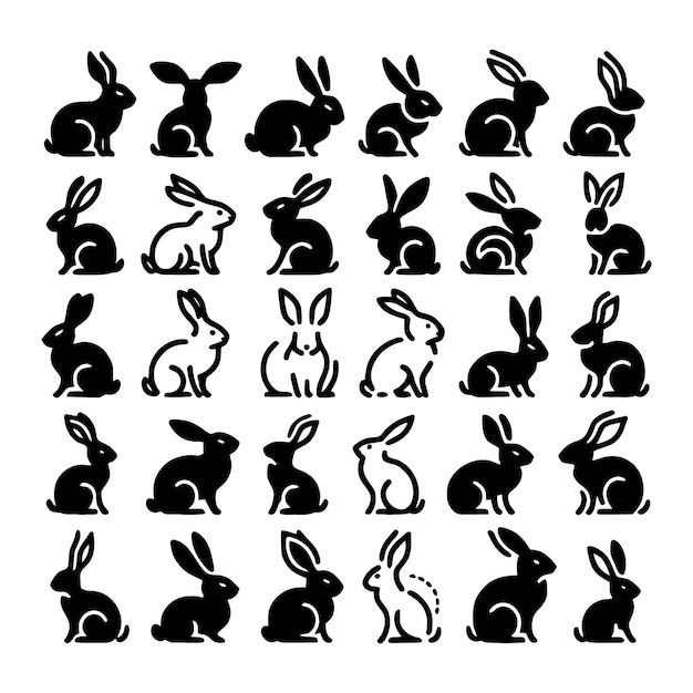 silueta de conejo