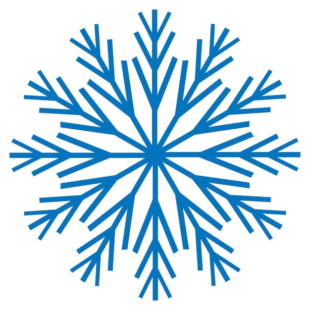 Silueta congelada de copo de nieve de cristal para diseño de invierno Ilustración vectorial