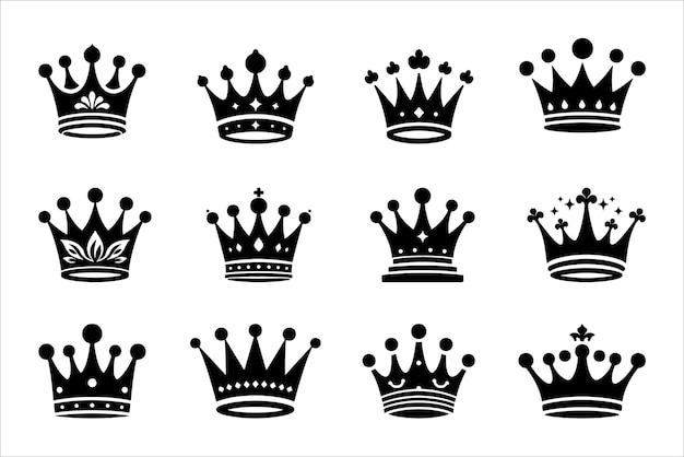 silueta del conjunto de la corona