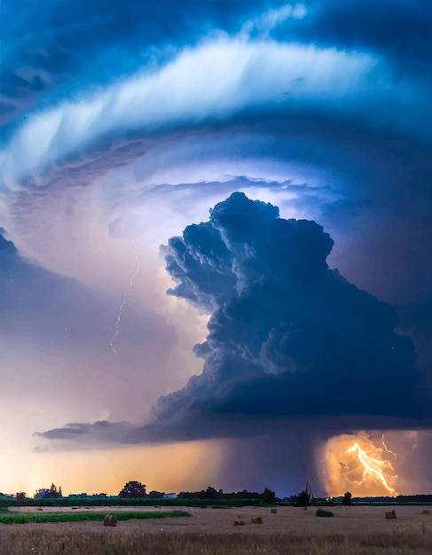 silueta contra el cielo dramático oscuro y siniestro