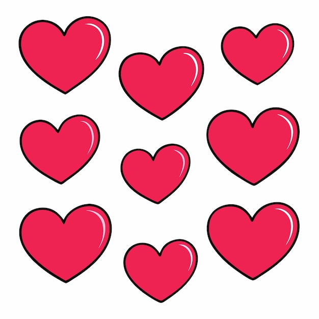 Silueta de corazón con fondo blanco
