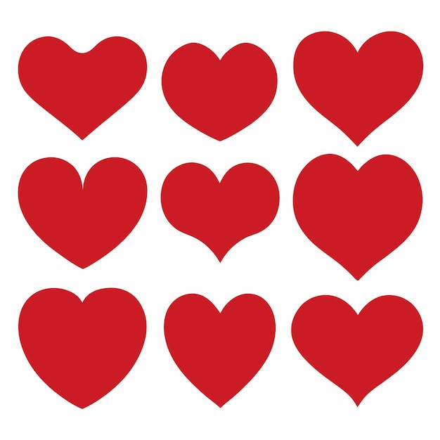 Silueta de corazón con fondo blanco