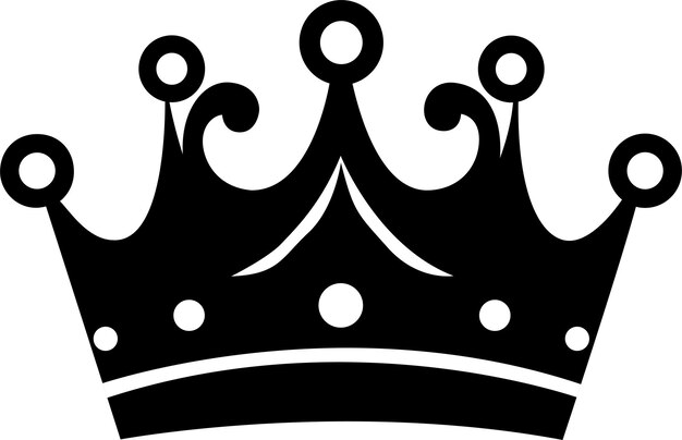Silueta de corona aislada sobre fondo blanco