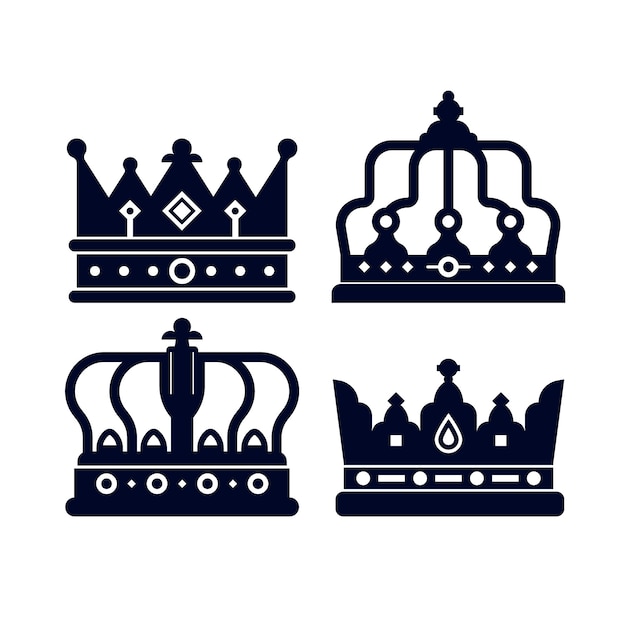 Silueta de corona de diseño plano