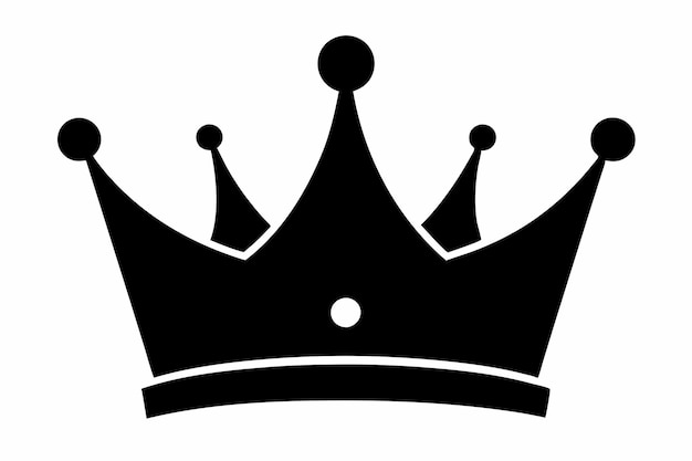 Silueta de corona negra sobre un fondo blanco