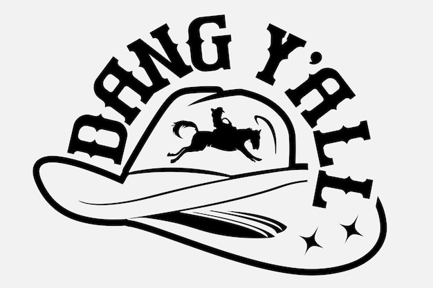 La silueta del cowboy de Yall Bang
