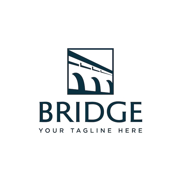 silueta creativa del logotipo del puente