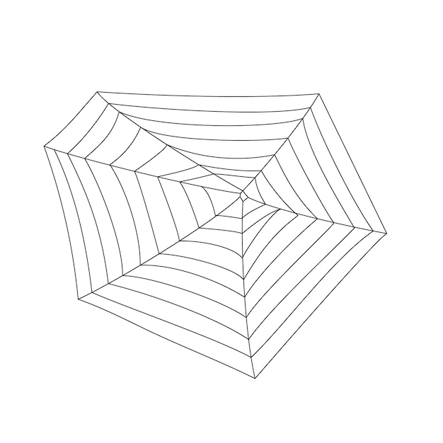 Silueta cuadrada de la tela de araña