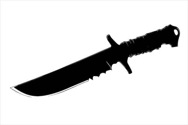 silueta de un cuchillo de asalto moderno