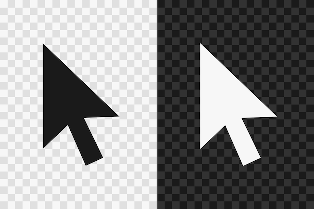 Silueta del cursor del ratón de la computadora