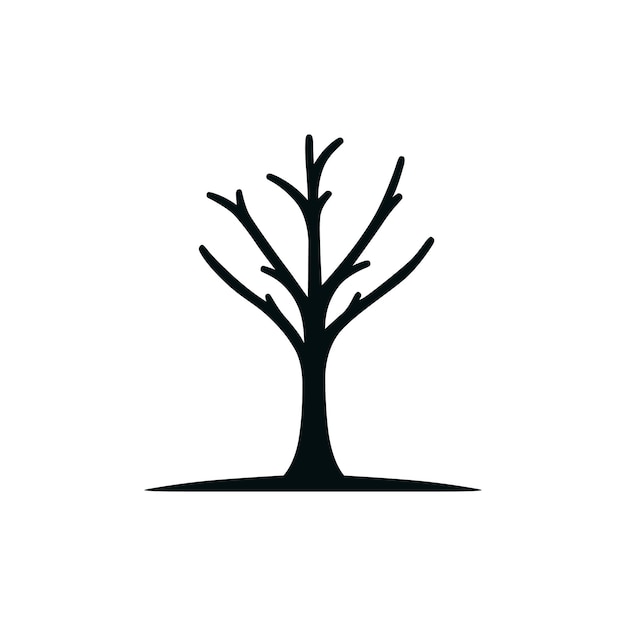 Silueta desnuda del árbol