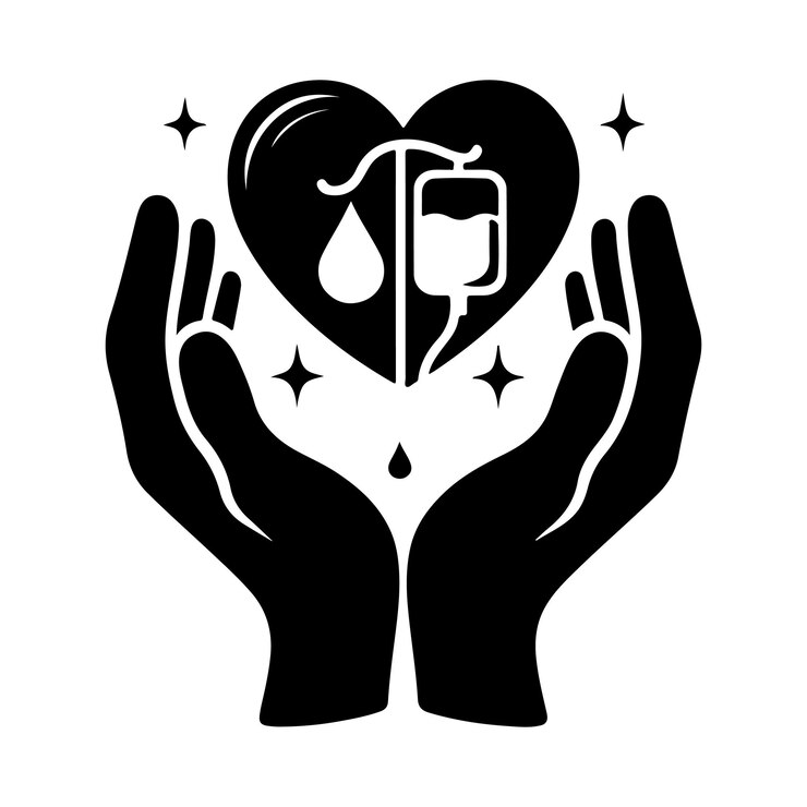 Silueta del día de la donación de órganos